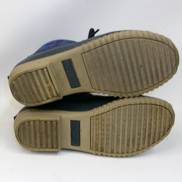 Tommy Hilfiger Plaid Blue Duck Boots Womens US 7 - Picture 5 of 6